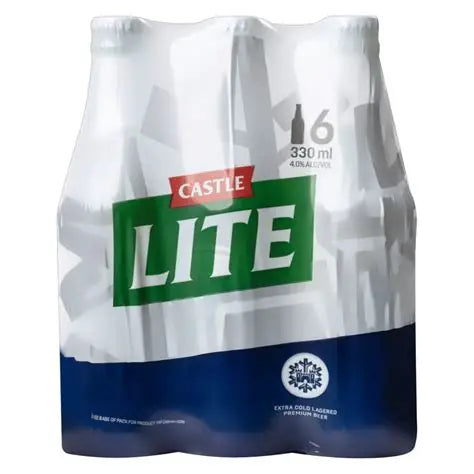 Castle Lite 330ml Bottle 6 Pack