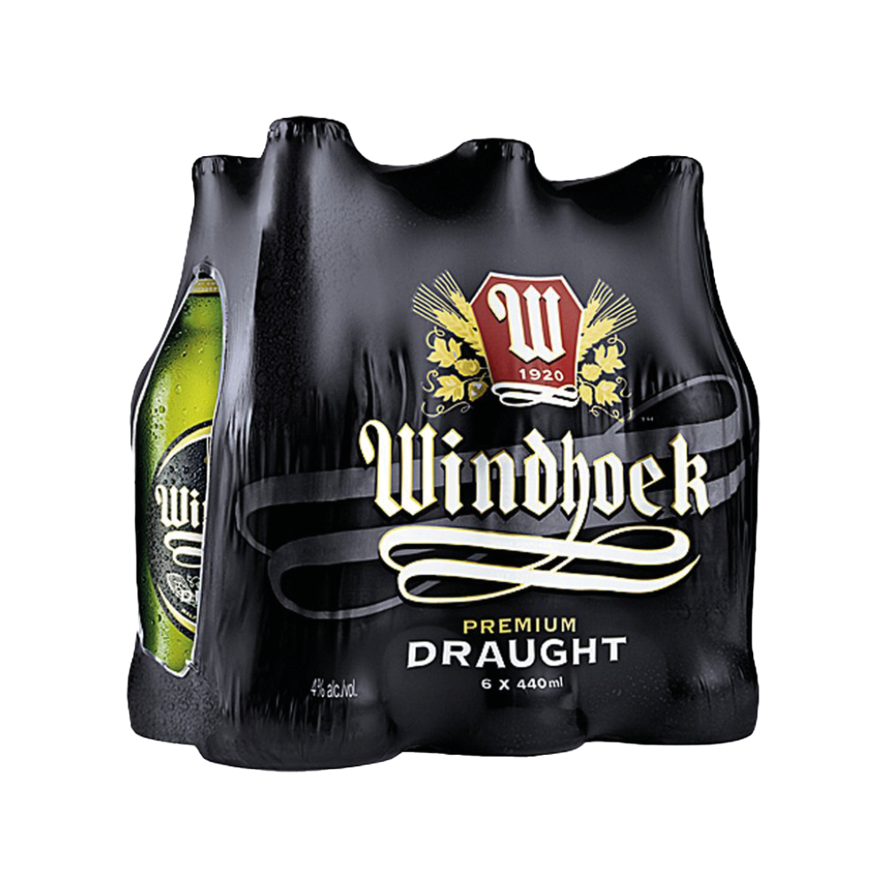 Windhoek Draught Bottles 6 Pack 440ml